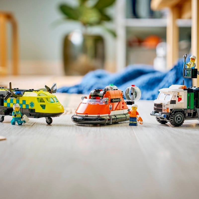 LEGO City 60505 Remix: Letadlo, servisní vůz a vznášedlo