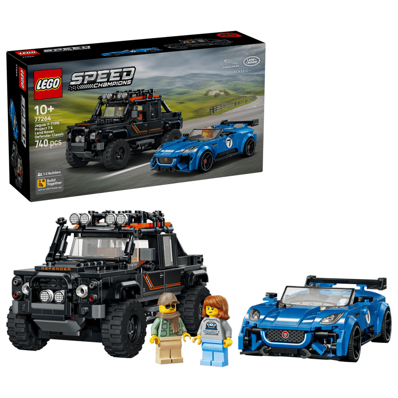 LEGO Speed Champions 77264 Jaguar Project 7 a Land Rover Defender