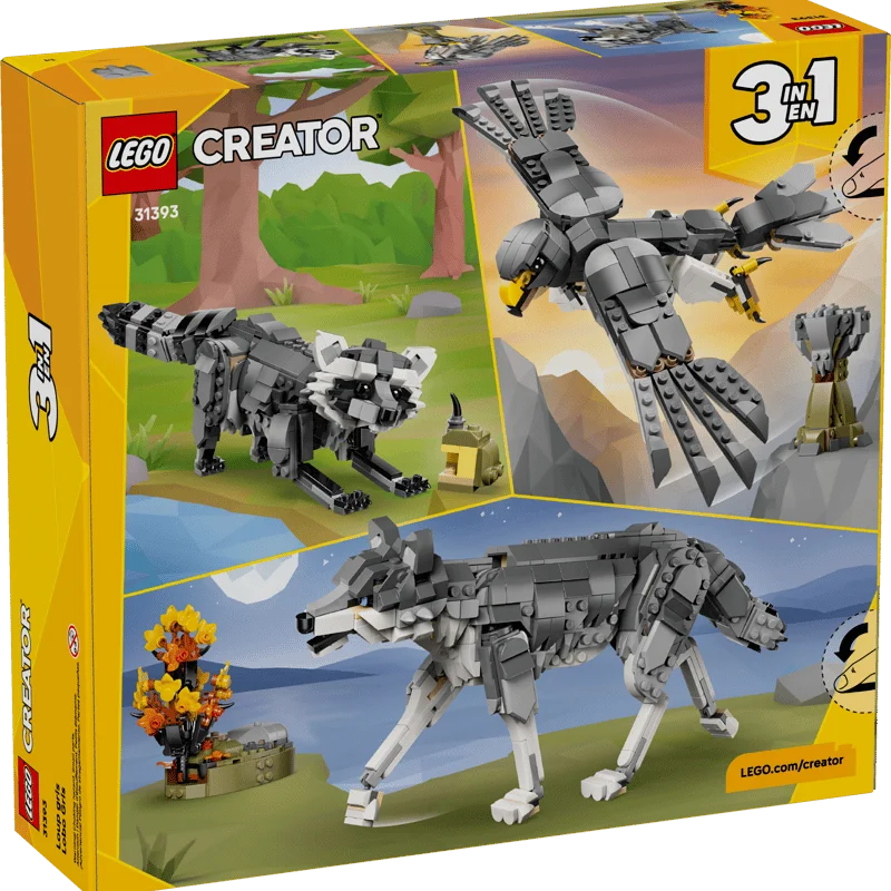 LEGO Creator 31393 Lesní zvířata: Šedý vlk — obrázek 12