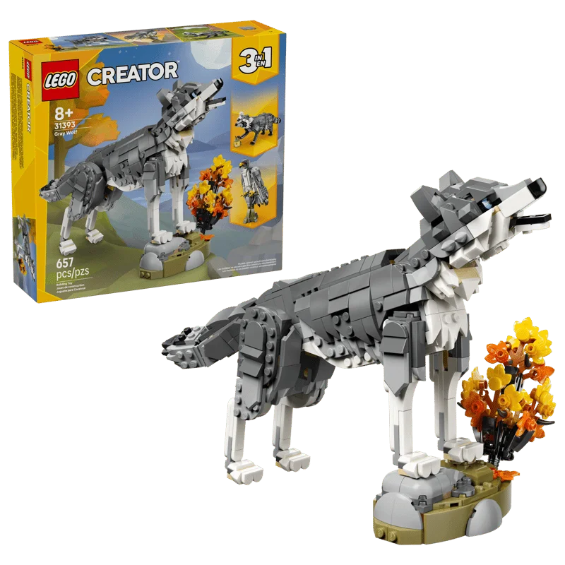 LEGO Creator 31393 Lesní zvířata: Šedý vlk — obrázek 2