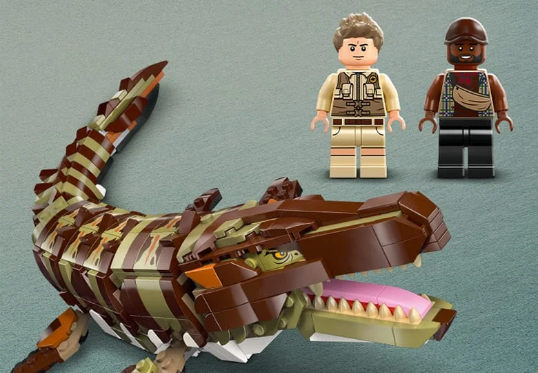 LEGO Jurassic World 76974 Mise na lodi s mosasaurem z kostek — obrázek 9